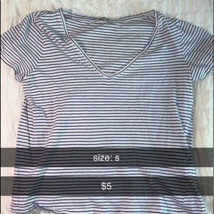 Zara striped blue and white Tshirt